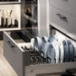 Aluminum Adjustable Cabinet Dish Storage Shelf with Removable Card Slot