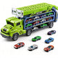 Carrier Truck Transport Car Toys Foldable 3 Layer Car Race Track Toys With 6 Toy Cars