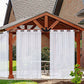 White Outdoor Sheer Curtains for Patio Water-Resistant