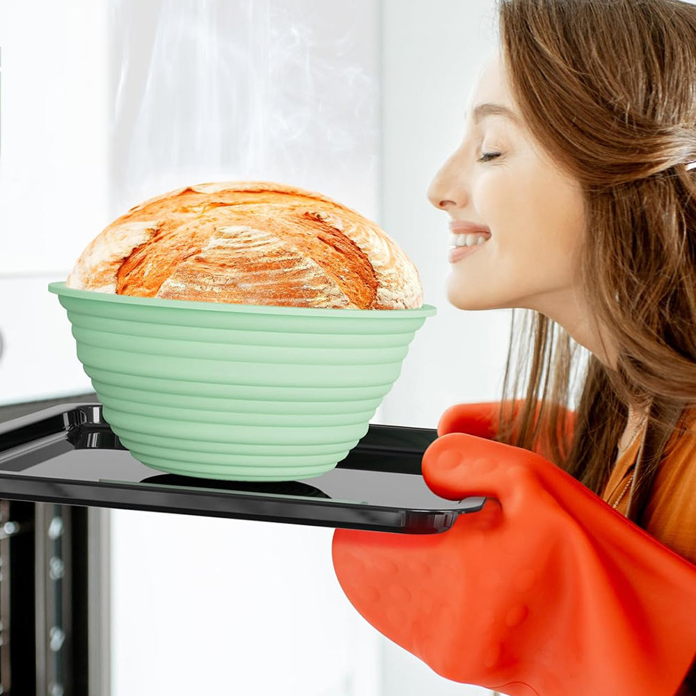 2Pcs Silicone Bread Baking Supplies Dough Proofing Bowl