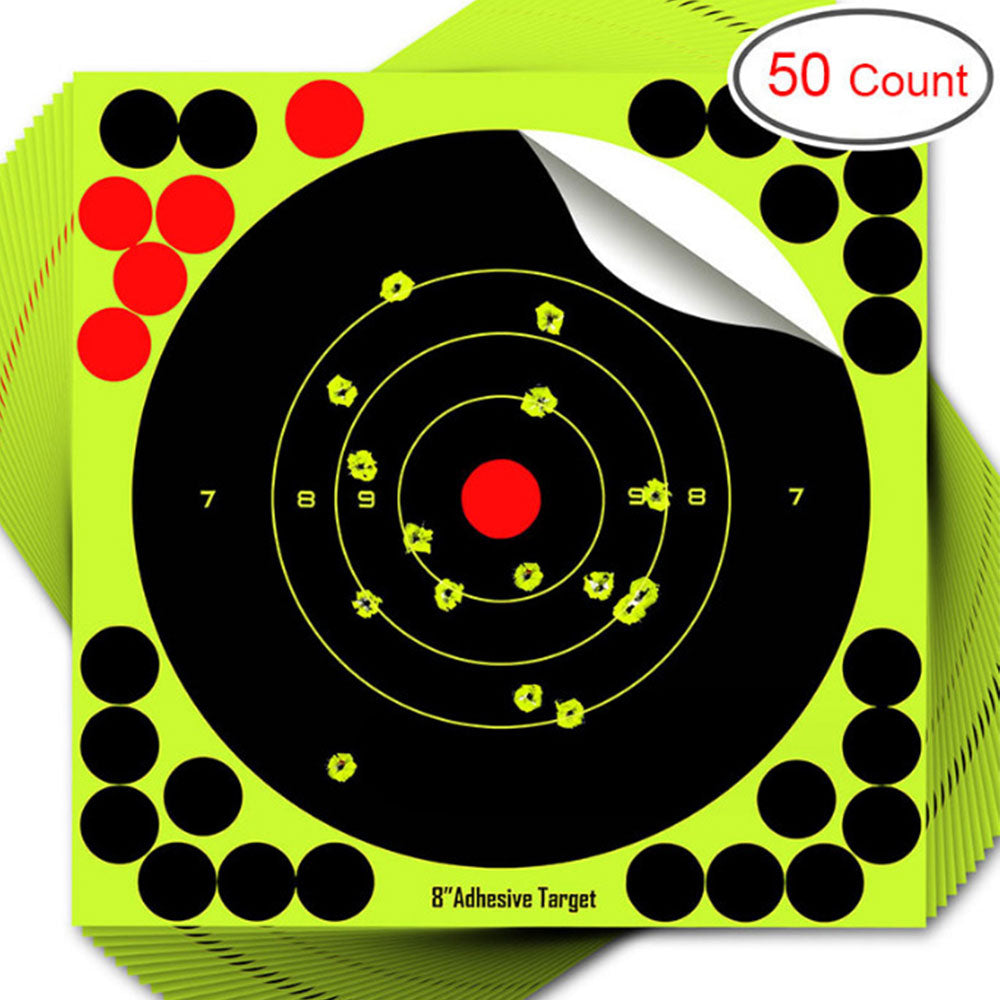 50Pcs 20CM Shooting Targets Splatter Paper Self-Adhesive Paper Reactive Splatter Target Sticker