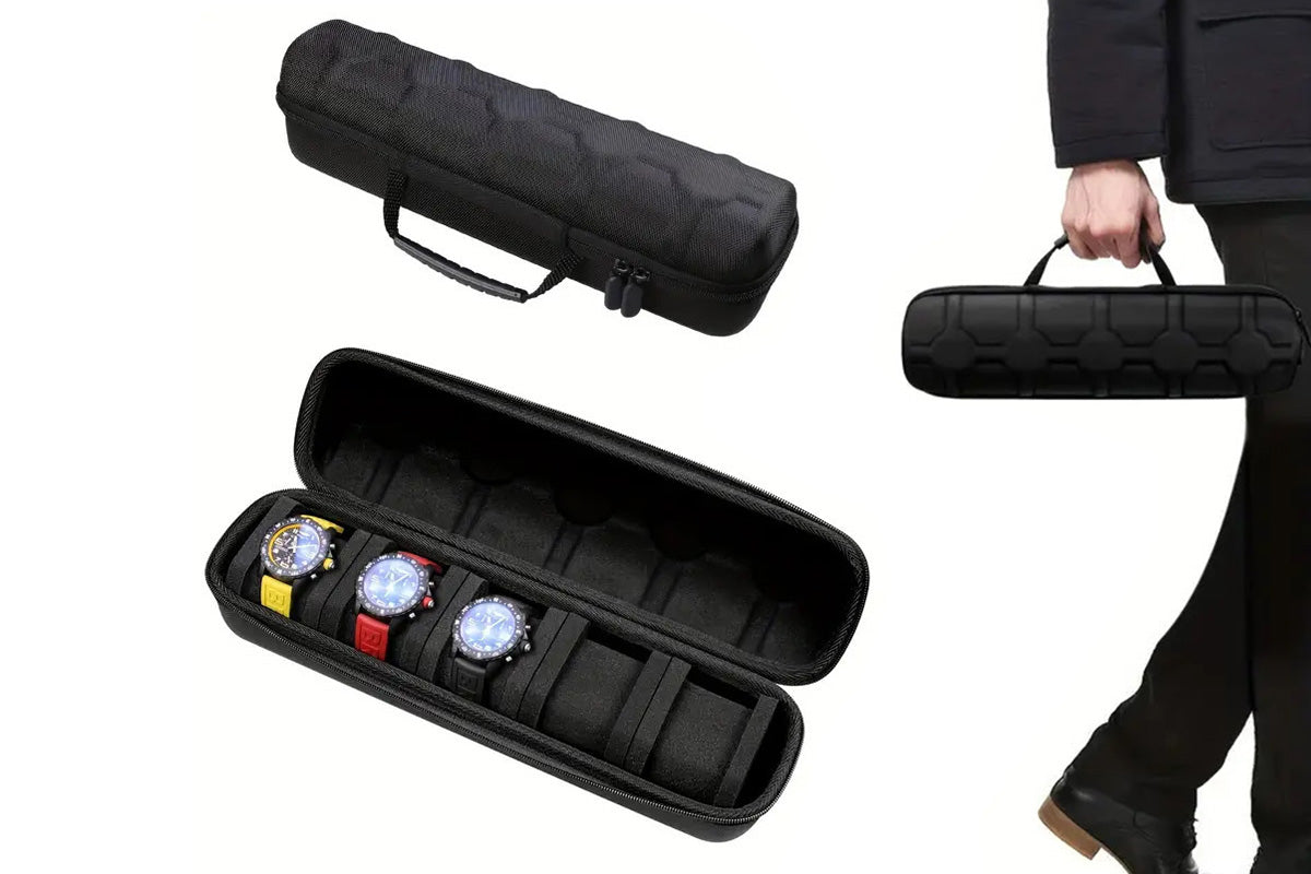 Portable Watch Storage Box Travel Storage Organizer Watch Roll Display Case