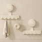 5 Hook Suction Cup Towel Rack Wall Mounted No Drill Bathroom Holder for Shower