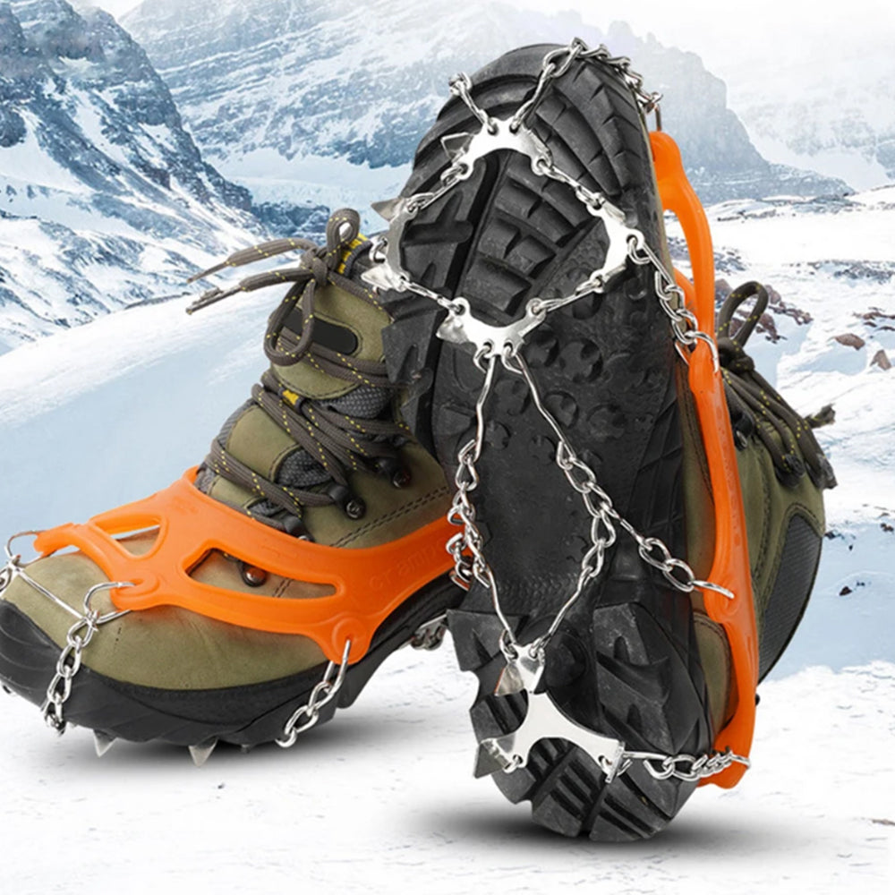 Shoes Traction Cleats Ice Snow Grips with 10 Stainless Steel Spikes