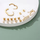 12 Pairs Women Earrings Studs and Hoops Set Fashion Cartilage Stackable Jewelry