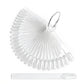 100 PCS Clear Nail Swatch Sticks with Ring Nail Art Swatch Set for Polish Display