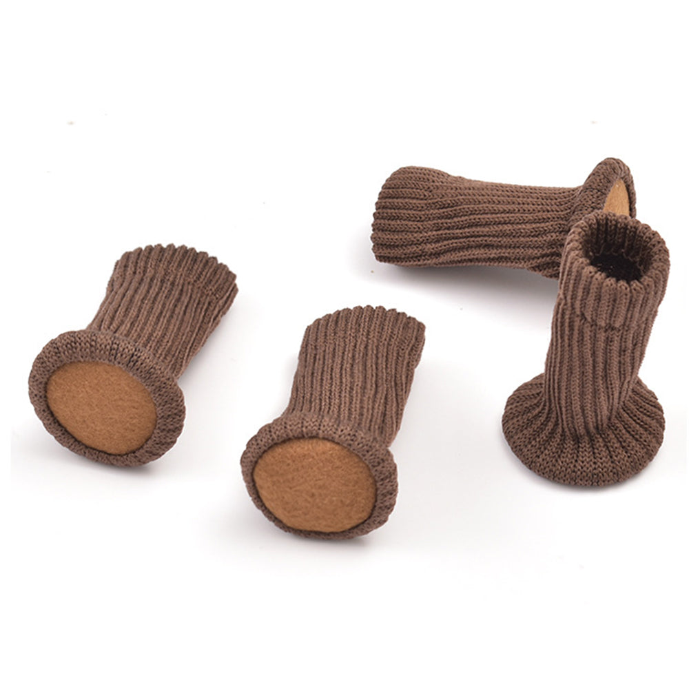 8Pcs Knitted Table Chair Leg Socks Sleeve Floor Protector Furniture Feet Cover