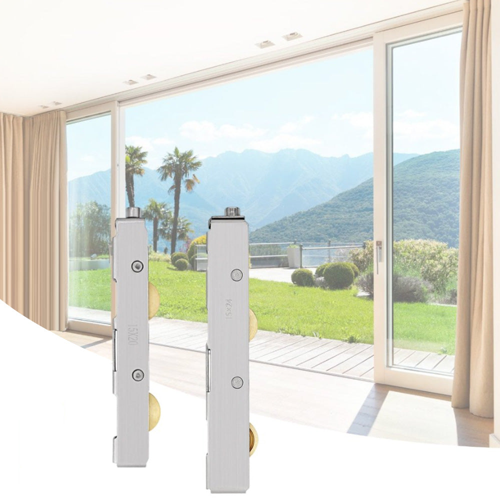 2 PCS Stainless Steel Sliding Door Roller Durable Bottom Guide Wheel for Glass Door