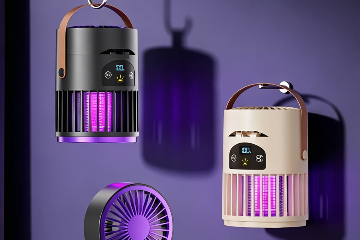 2-in-1 Fan Mosquito Killer Lamp Purple Light Trap Electric Zapper