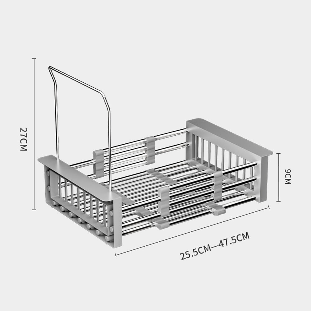 Extendable Stainless Steel Sink Dish Drying Rack