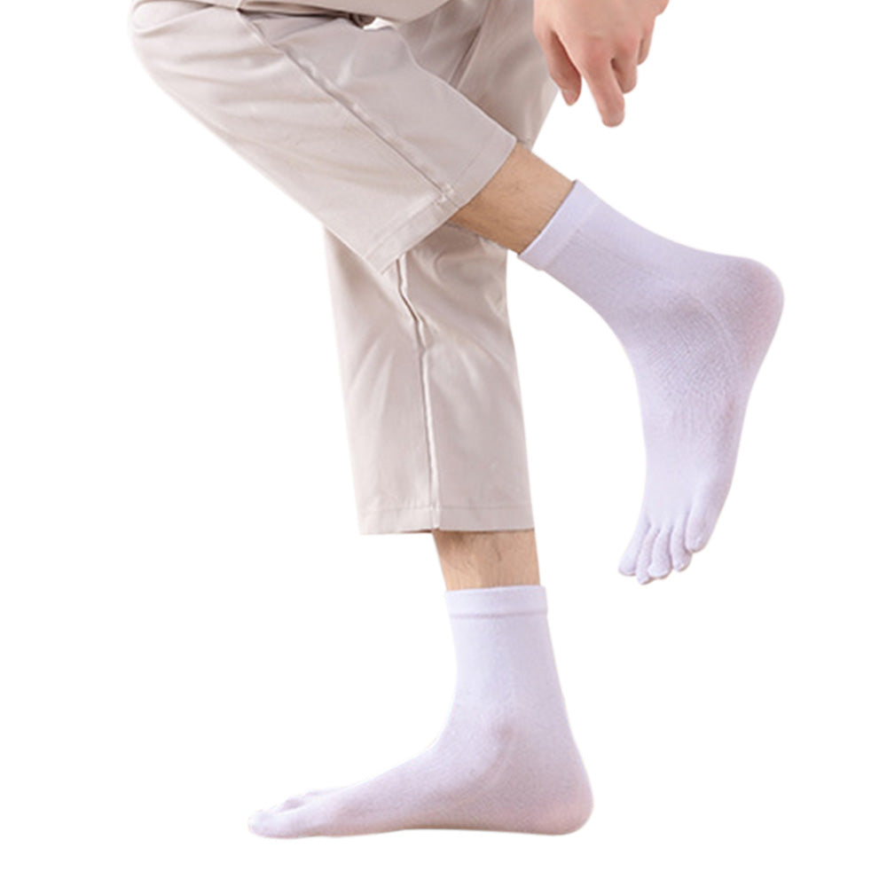 5 Pack Mens Breathable Five Toe Socks