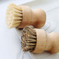 3PCS Bamboo Round Mini Dish Brush Natural Cleaning Brush Kitchen Scrubber Set