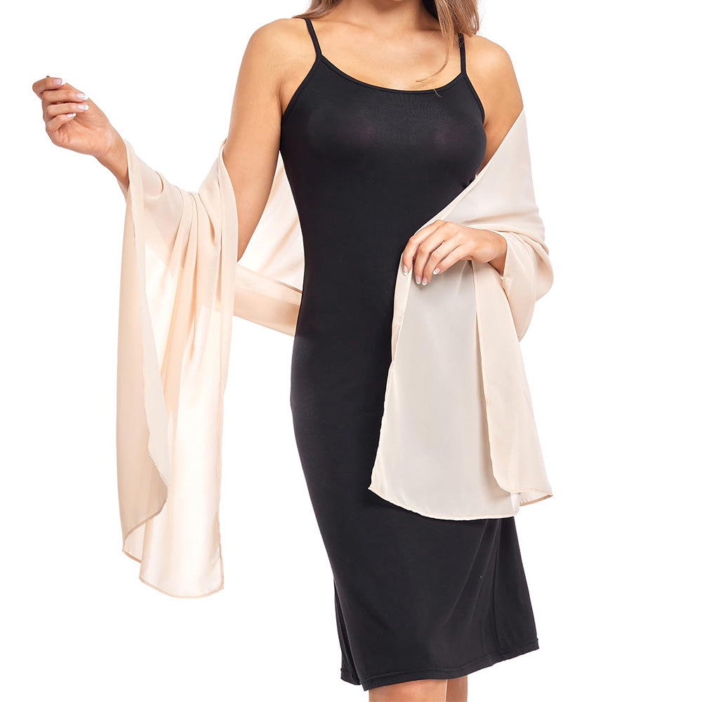 Chiffon Evening Dress Shawl for Weddings Parties 70x170cm