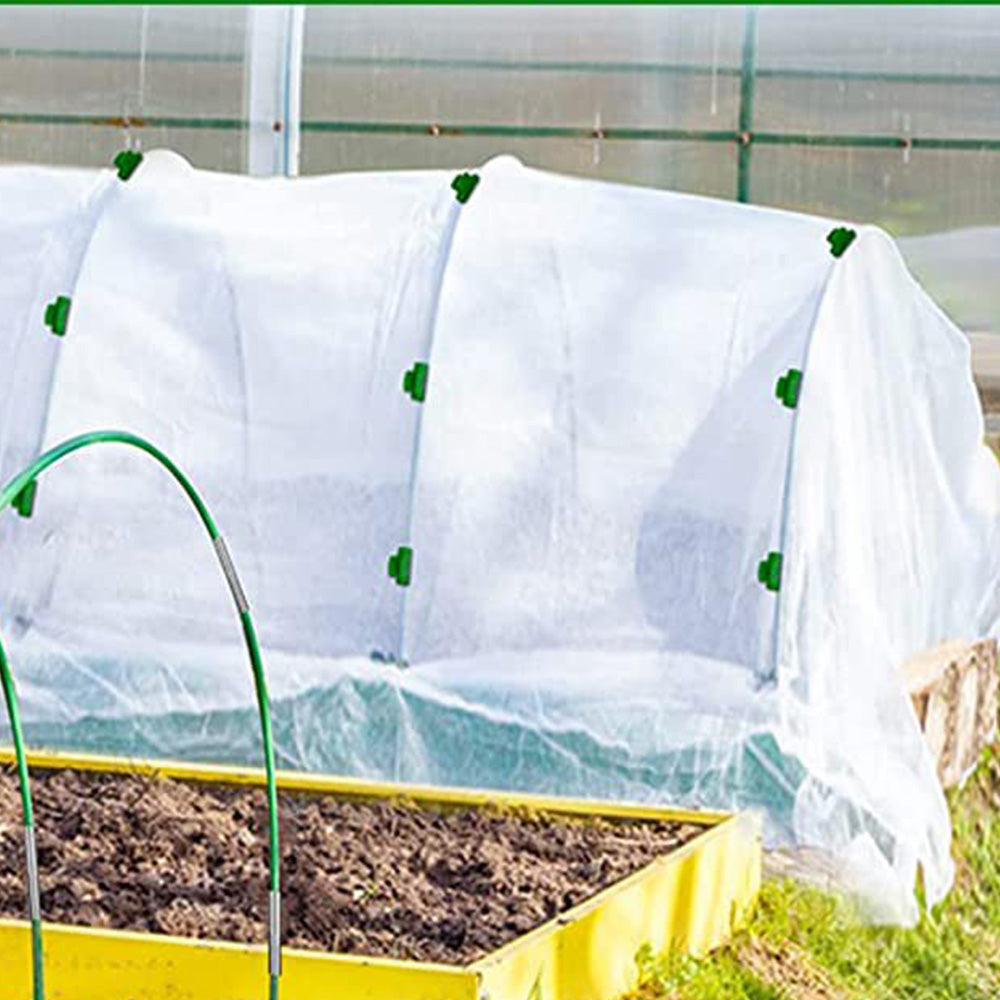 85Pcs Set Garden Netting Kit for Raised Beds Fiberglass Garden Hoops Bird Barrier Protection