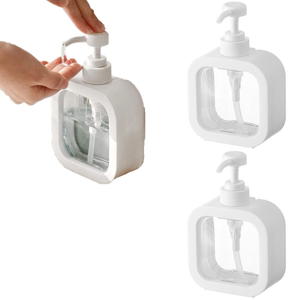 300/500ML Portable Clear Empty Pump Soap Dispensers Bottles