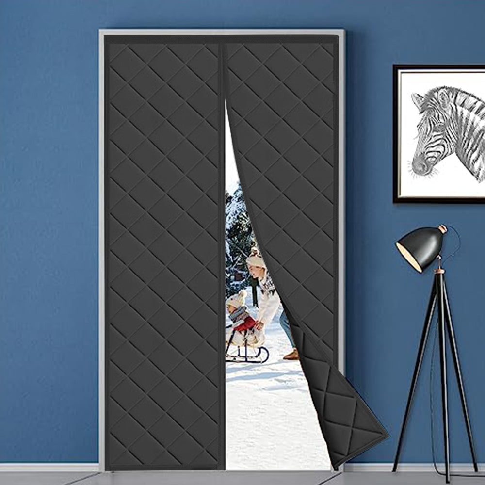 80X205CM Durable Magnetic Closure Thermal Insulated Door Curtain