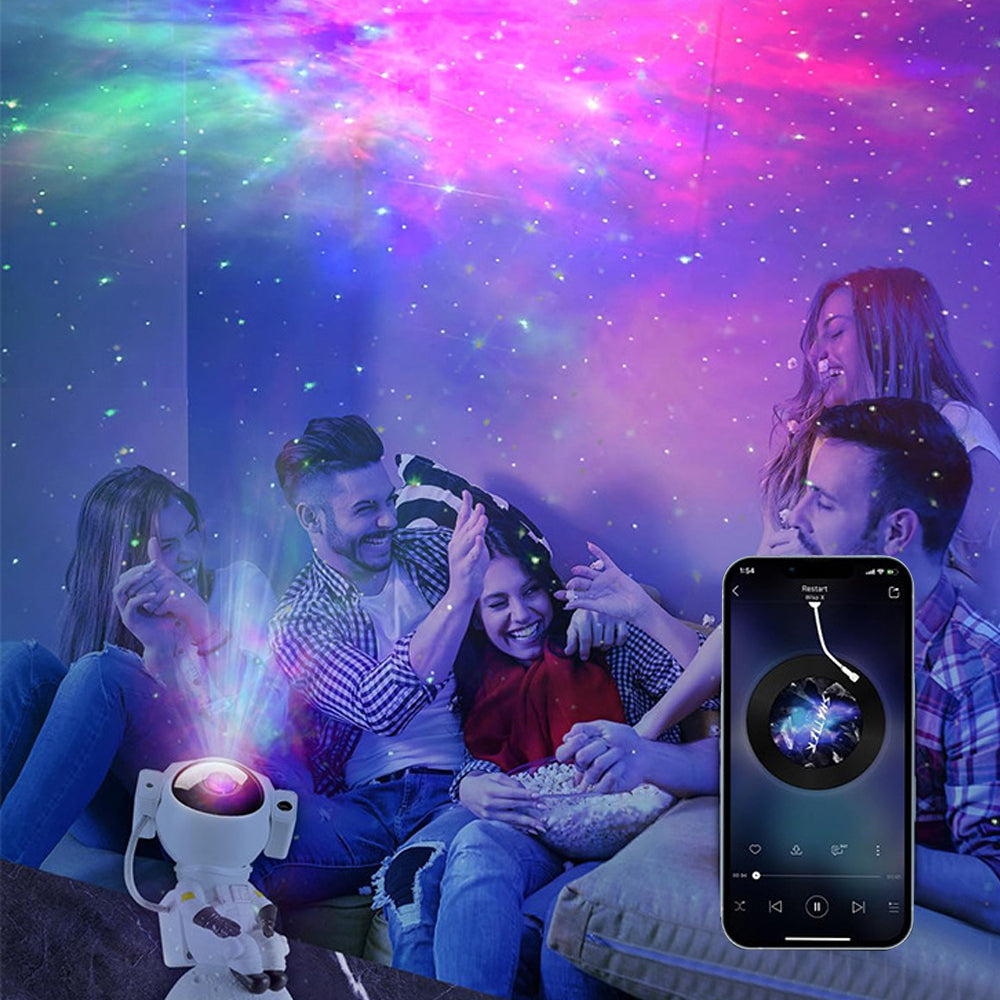 Bluetooth Music Astronaut Galaxy Projector Star Night Light Nebula Projector