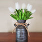 Vintage Metal Bucket Iron Decorative Flower Vase with Words