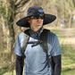Outdoor Wide Brim Sun Hat with 2 Solar Fans Fans