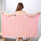 135x80CM Coral Fleece Bath Towel Wearable Wrap Absorb Bathrobe With Pocket