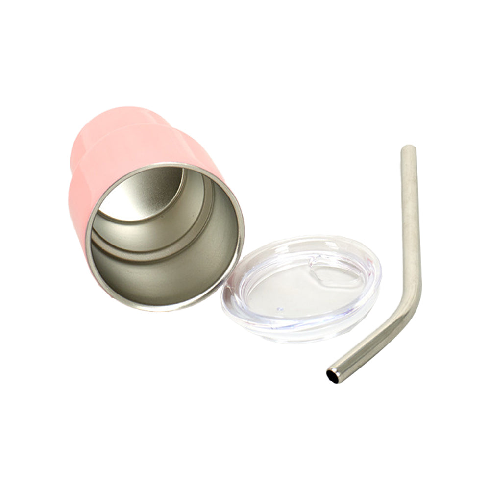 2 OZ Mini Stainless Steel Tumbler Cup Set with Straw and Lid for Party Outdoor