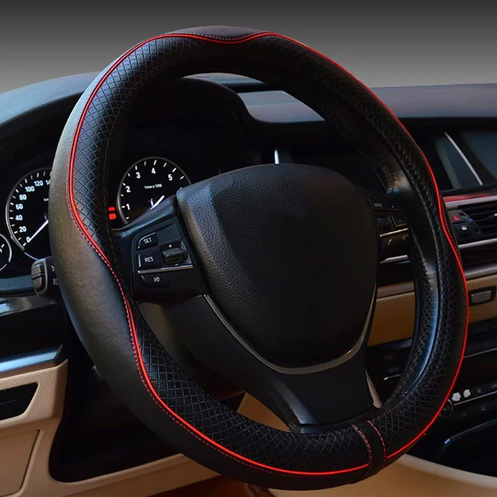 Breathable Microfiber Leather Steering Wheel Cover