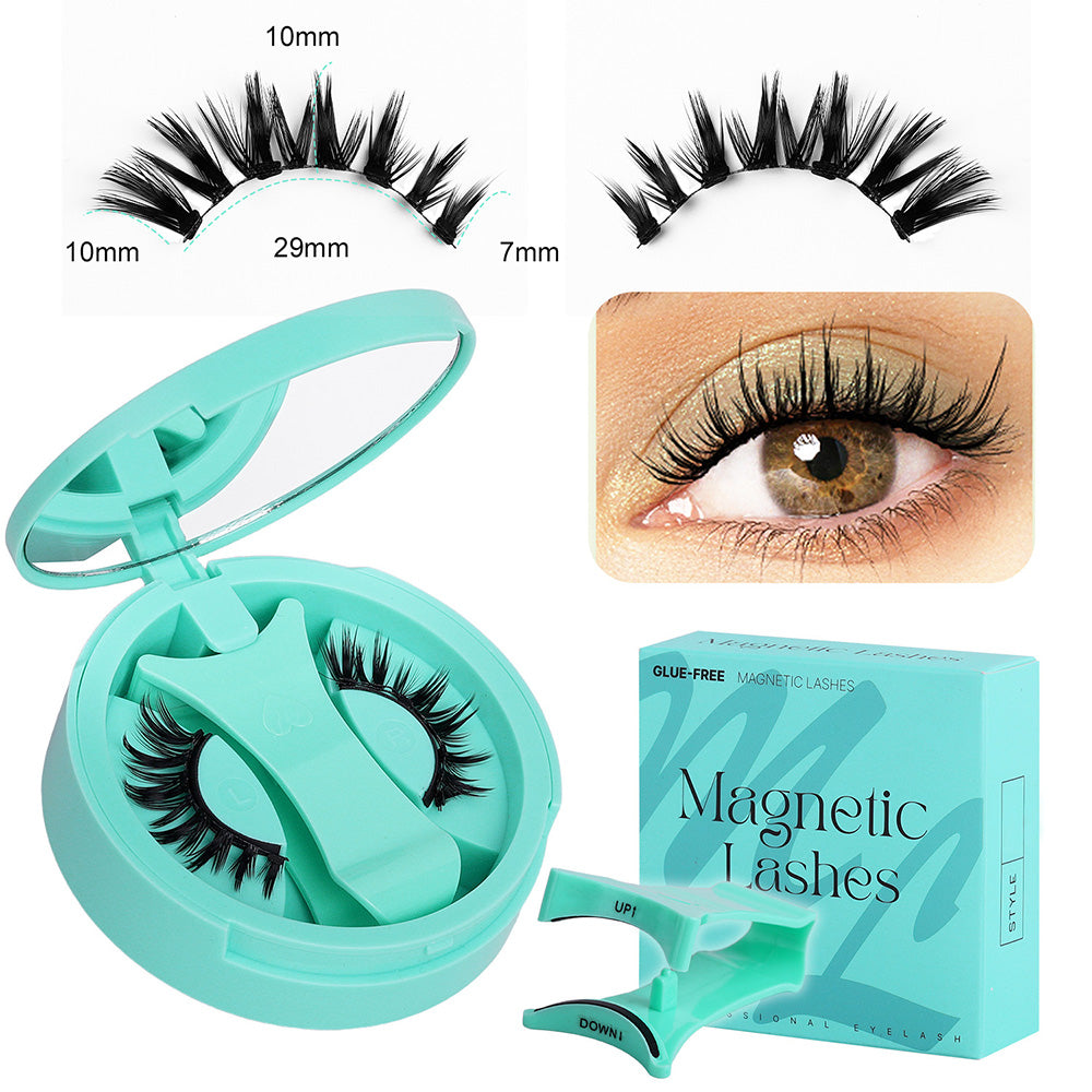 2XReusable Eyelashes Kit No Glue Needed Easy to Wear and Remove-Style 3