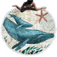 150CM Microfiber Round Beach Towel With Tassels - Undersea World -Dolphin