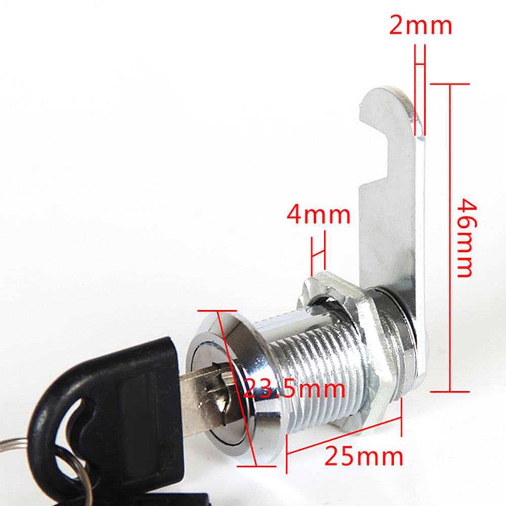 4 Pcs Cam Lock Set with Keys for Cabinet Drawer and Mailbox