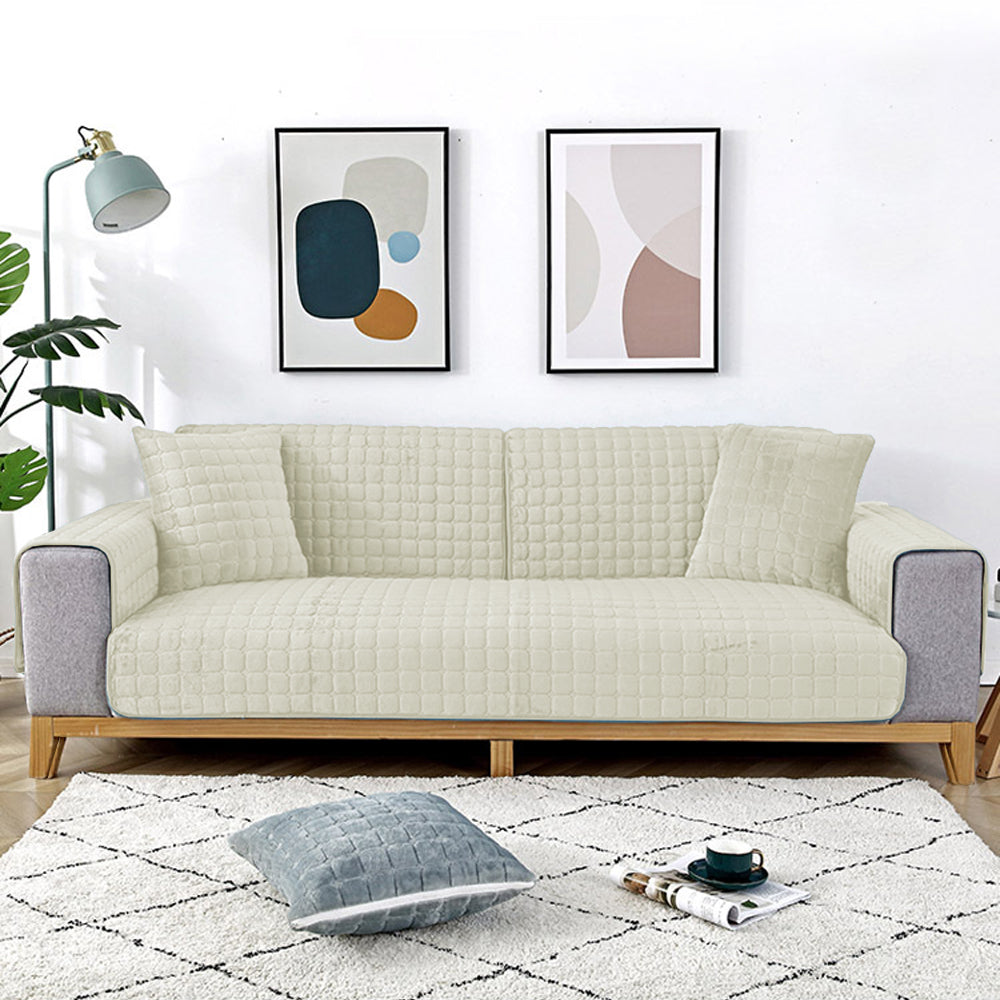 Flannel Non-Slip Thickened Sofa Cushion Cover-210X70CM