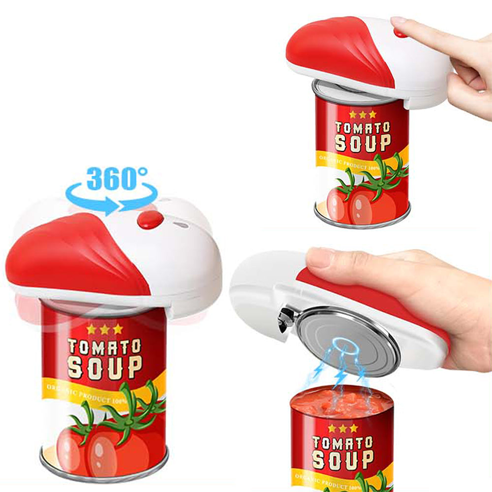 2Pcs Stainless Steel One Touch Automatic Can Opener Electric Can Opener For Kitchen