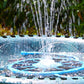 Solar Powered Floating Fountain with 12pcs Spray Heads RGB LED Bird Bath Water Fountain with 12pcs Spray Heads
