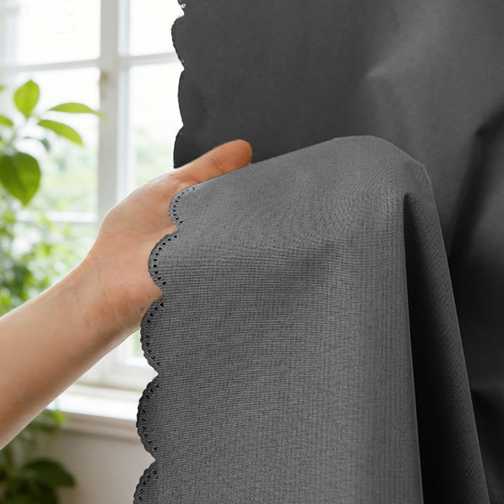 Blackout Curtains No Drill Adhesive Curtains for Bedroom Living Room Office-Grey