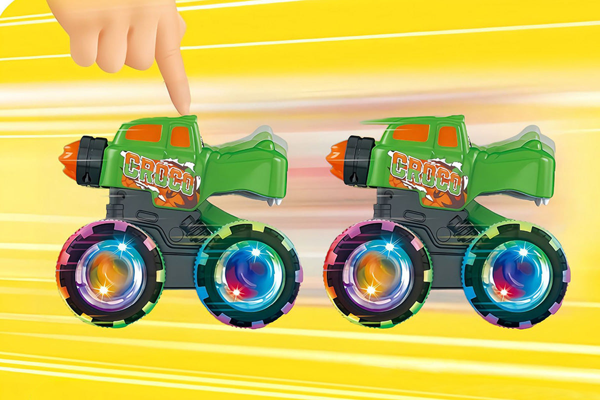 Monster Truck Toy Light-Up Cars Wheels Toy Car Press and Go Cars