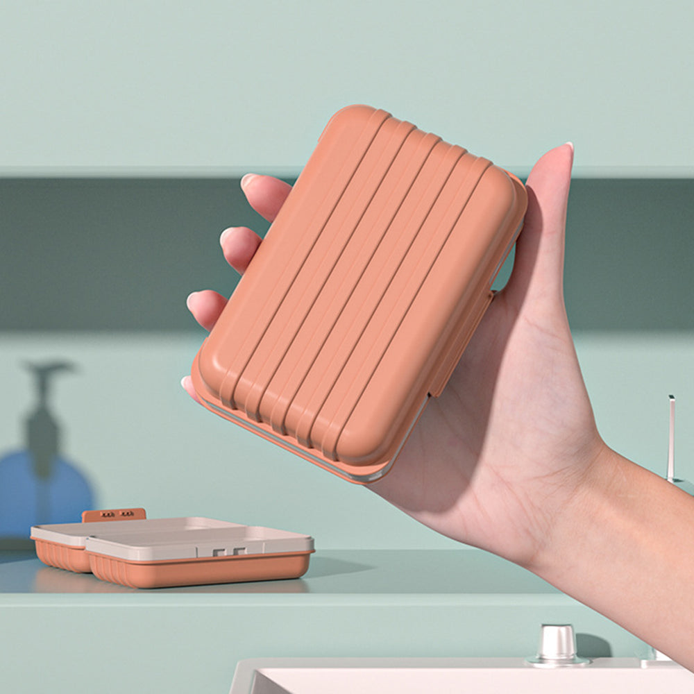 2-Layer Soap Box Container with Lid Travel Soap Holder
