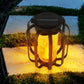 Solar Lantern with Tripod Flickering Flame Solar Outdoor Lights 4 Lighting Modes