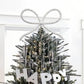 Sparkling Christmas Tree Top Bow for Holiday Decoration