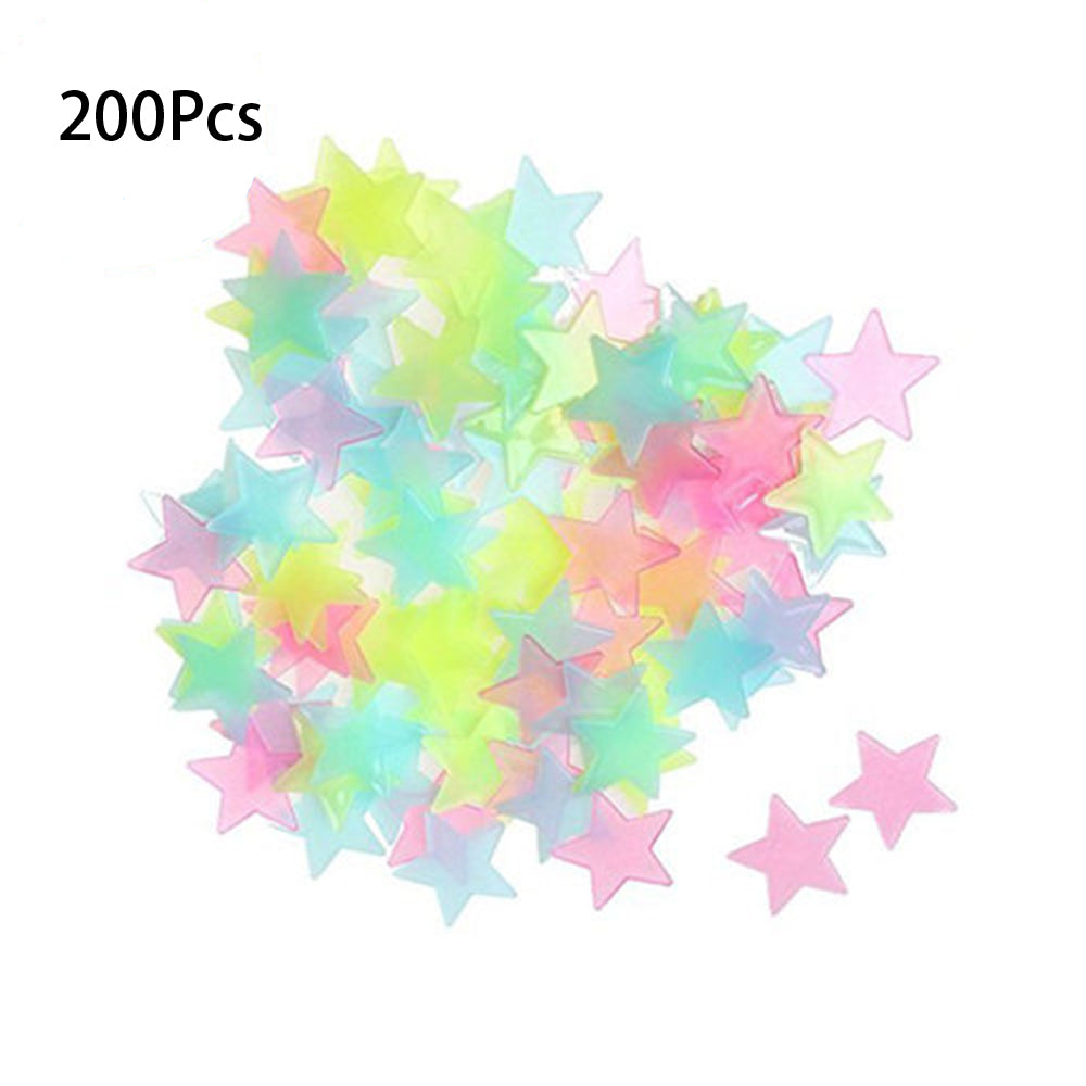 200Pcs 3CM PVC Luminous Stars Wall Stickers