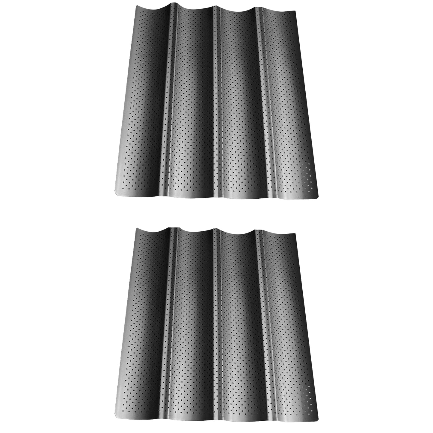 2Pcs Non-Stick Baguette Baking Tray Baking Mold