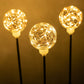 2Pcs Solar Globe Light Water-resistant Outdoor Stake Light