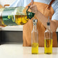 Glass Olive Oil Bottle Dispenser Oil And Vinegar Cruet With Pourers And Funnel