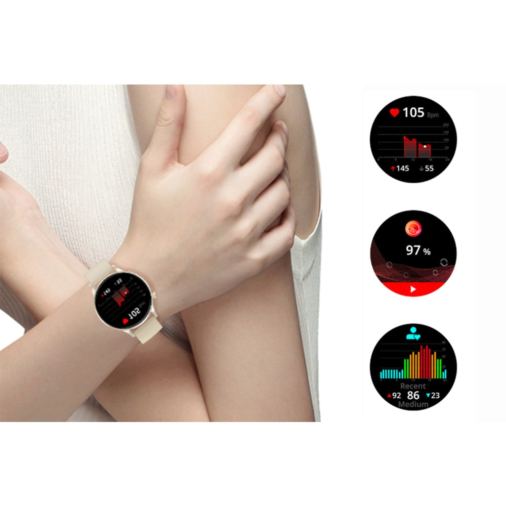 Fashion Smartwatch with Heart Rate and Sleep Monitoring IP67 Waterproof