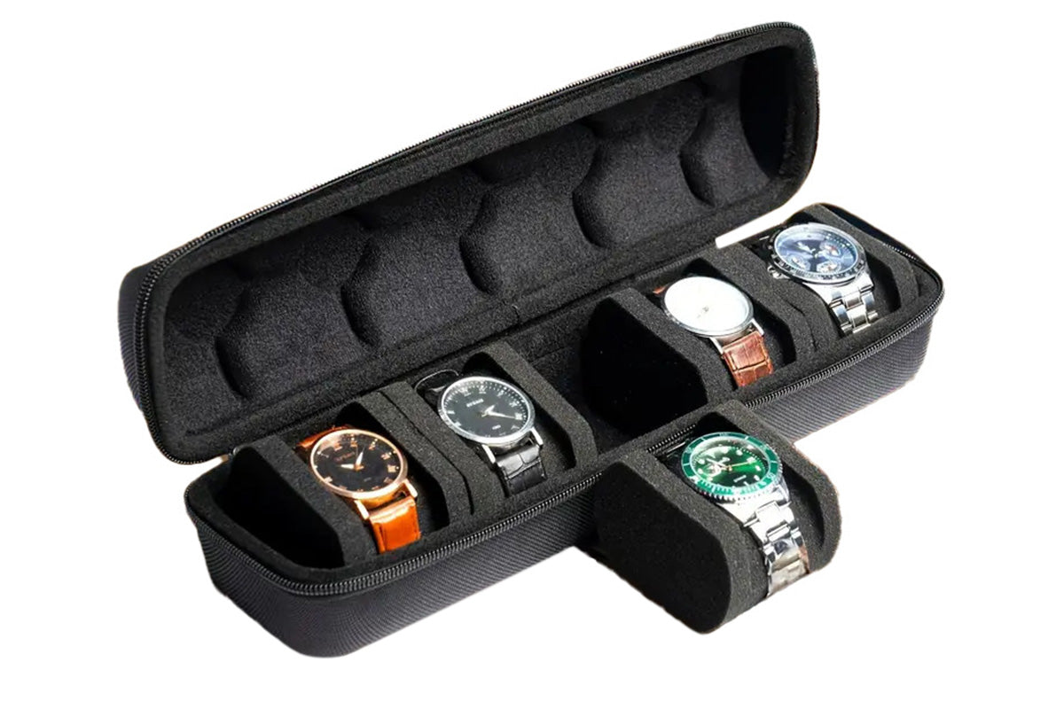 Portable Watch Storage Box Travel Storage Organizer Watch Roll Display Case