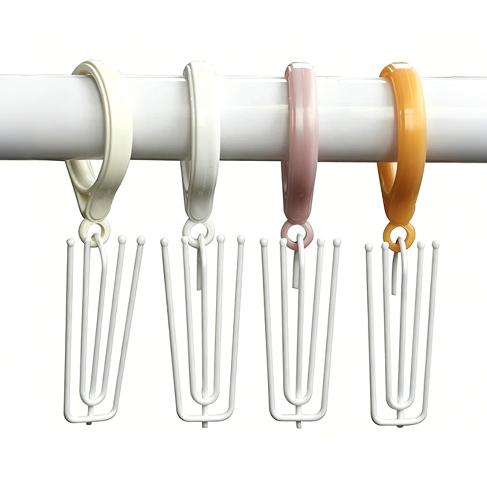 50Pcs 4 Prong Stainless Steel Pinch Pleat Curtain Hooks for Pleated Curtains