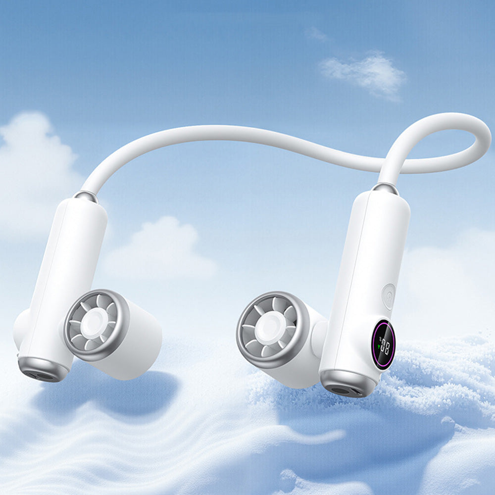 Detachable Easy Attached Neck and Handheld Fan with Dual 2000mAh Batteries