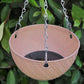2Pcs Hanging Flower Basket with Drainage Holes and Chain