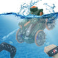 2.4GHz 4WD Amphibious Remote Control Stunt Car Boat with Water Gun Toy