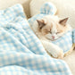 Pet Blanket U-Shaped Pillow Set Sherpa Fleece Warm Pet Throw Blanket Bed Mat for Dog Cat