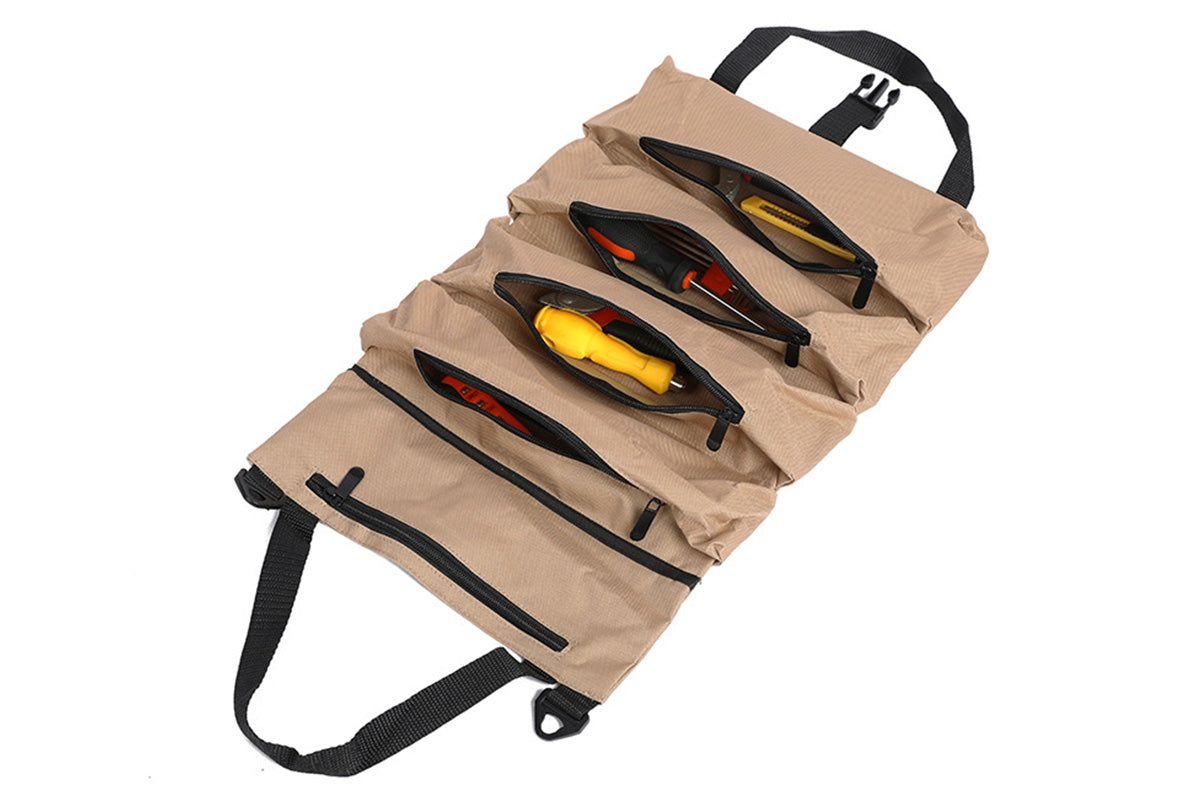 5 Pockets Tool Roll Organizer Bag Oxford Cloth Storage for Mechanics