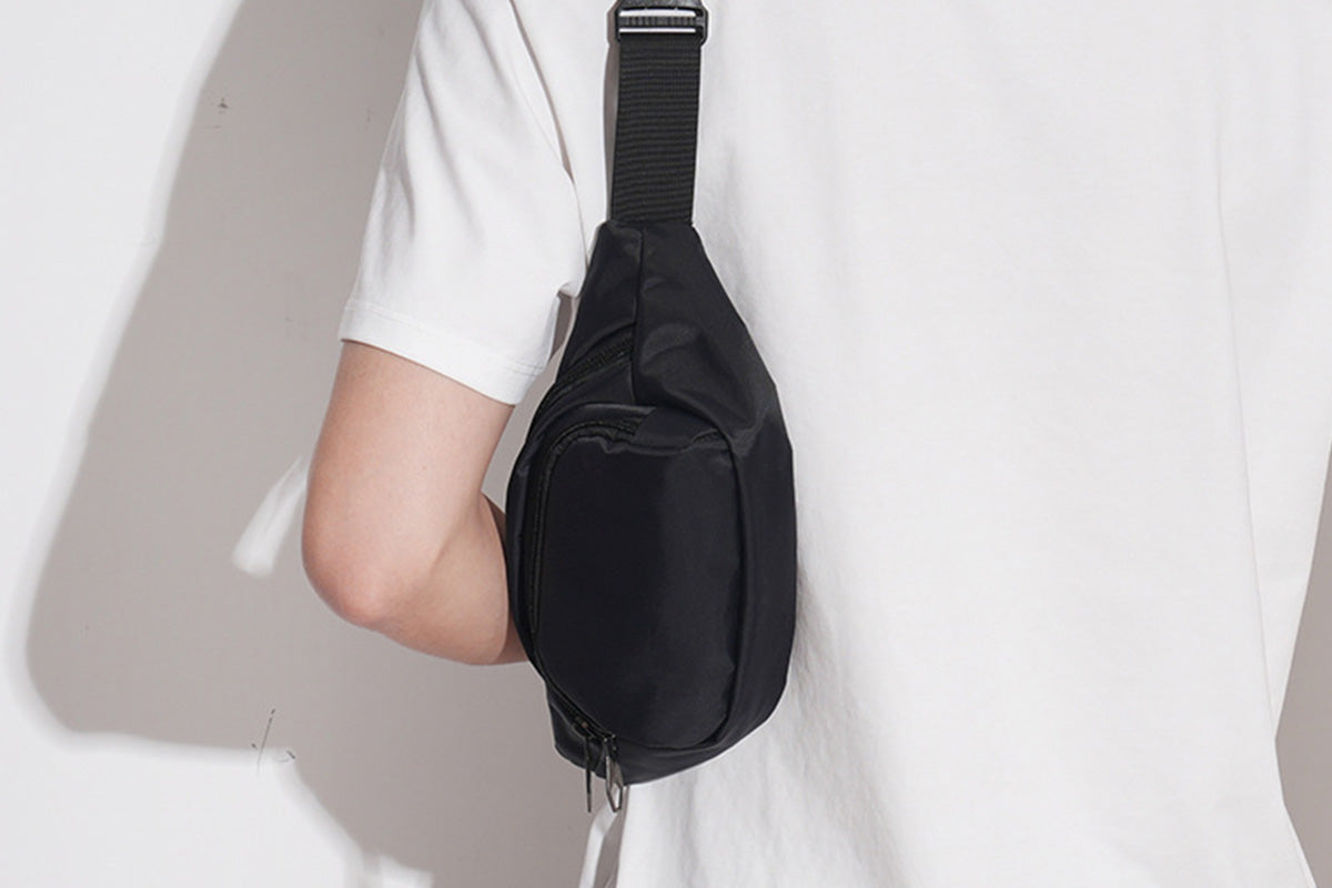 Waist Bag With 3 Zipper Pockets Crossbody Bag Unisex Large Fanny Pack For Travel Holiday